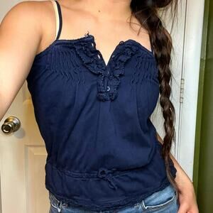 Gap Navy Blue Lace Cami Top